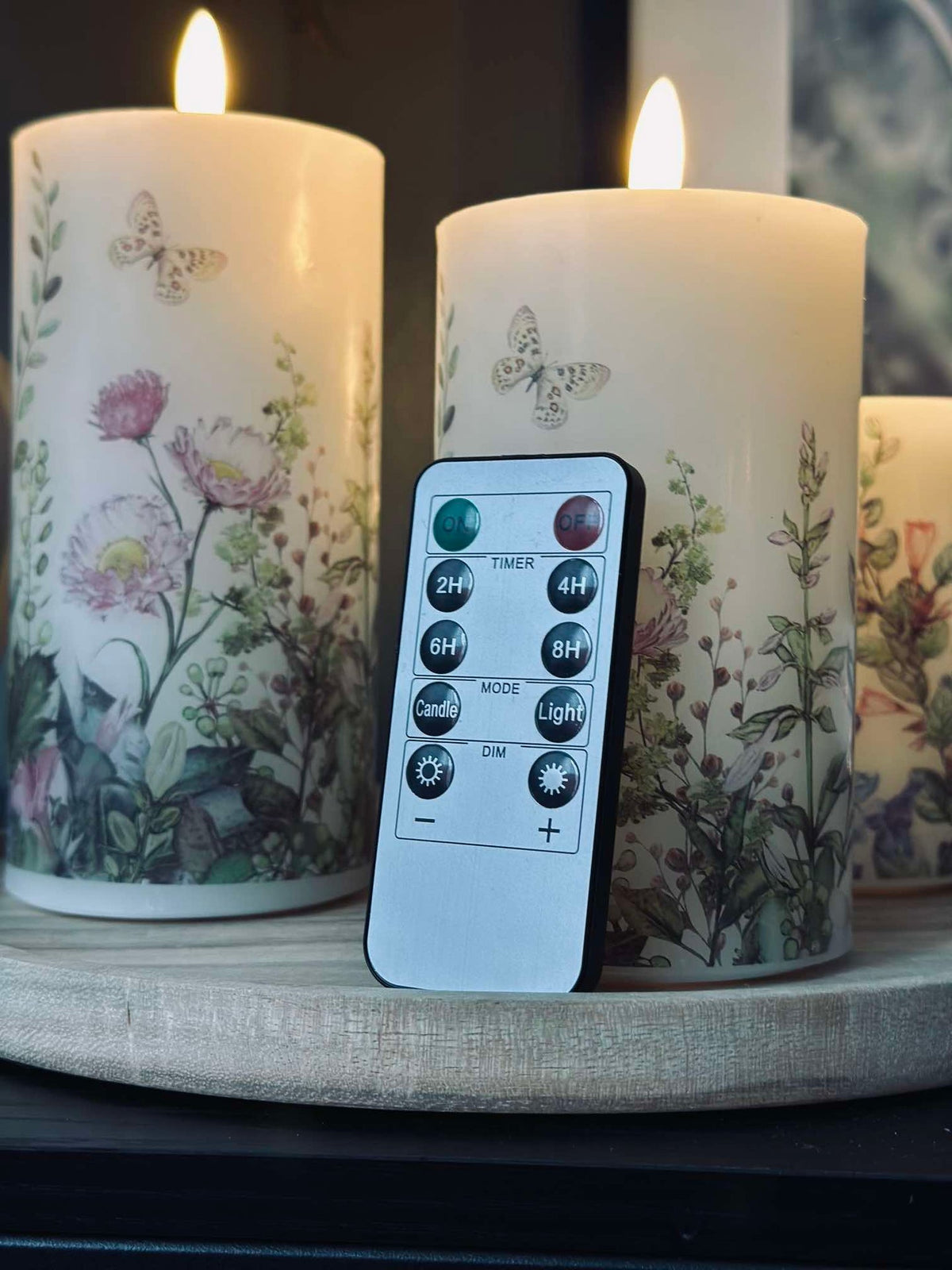 Bloc LED FLORA – Lot de 3 avec télécommande