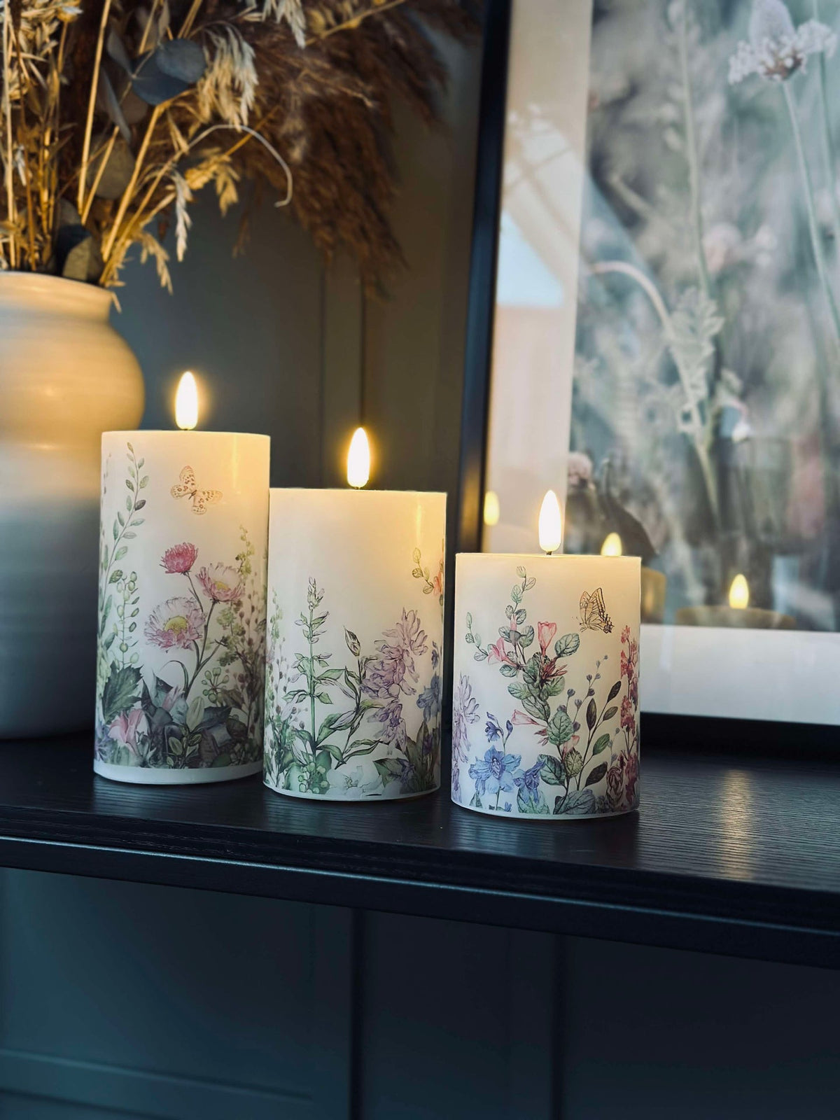 Bloc LED FLORA – Lot de 3 avec télécommande
