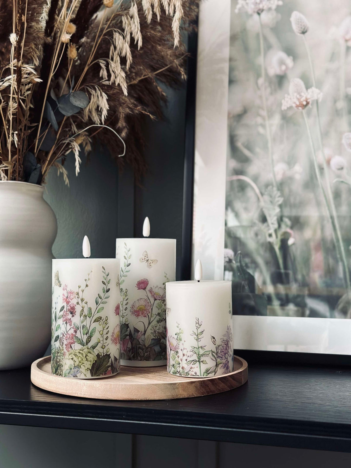 Bloc LED FLORA – Lot de 3 avec télécommande