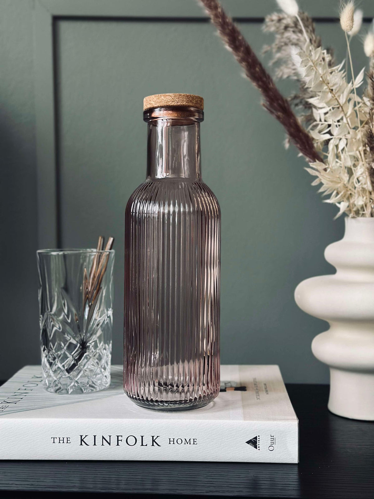 Bouteille d’eau avec bouchon en liège – Rose 1 l
