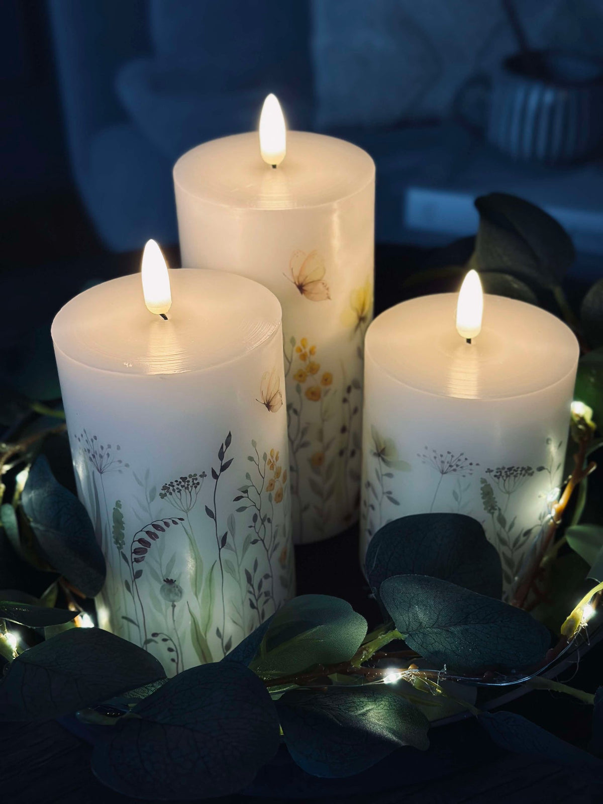LED WILD FLORA – Lot de 3 et télécommande