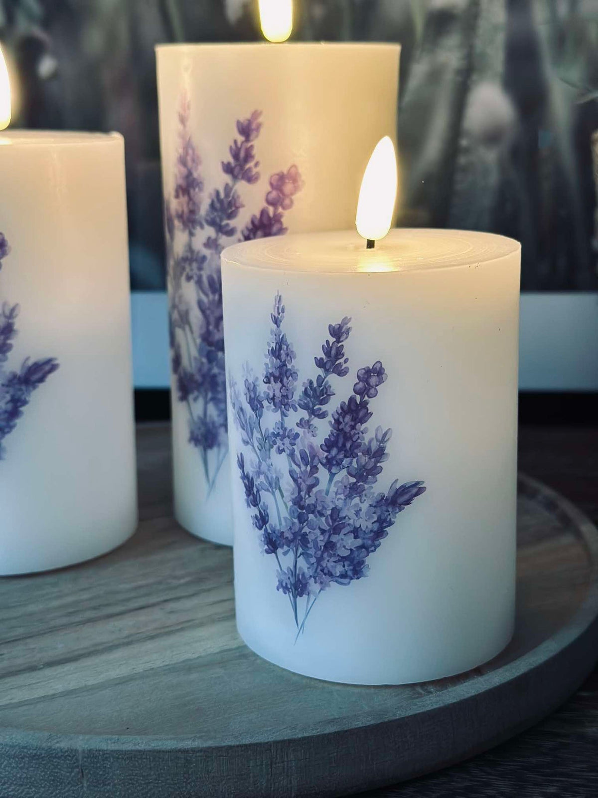 LED FLORA Lavande – Lot de 3 et télécommande