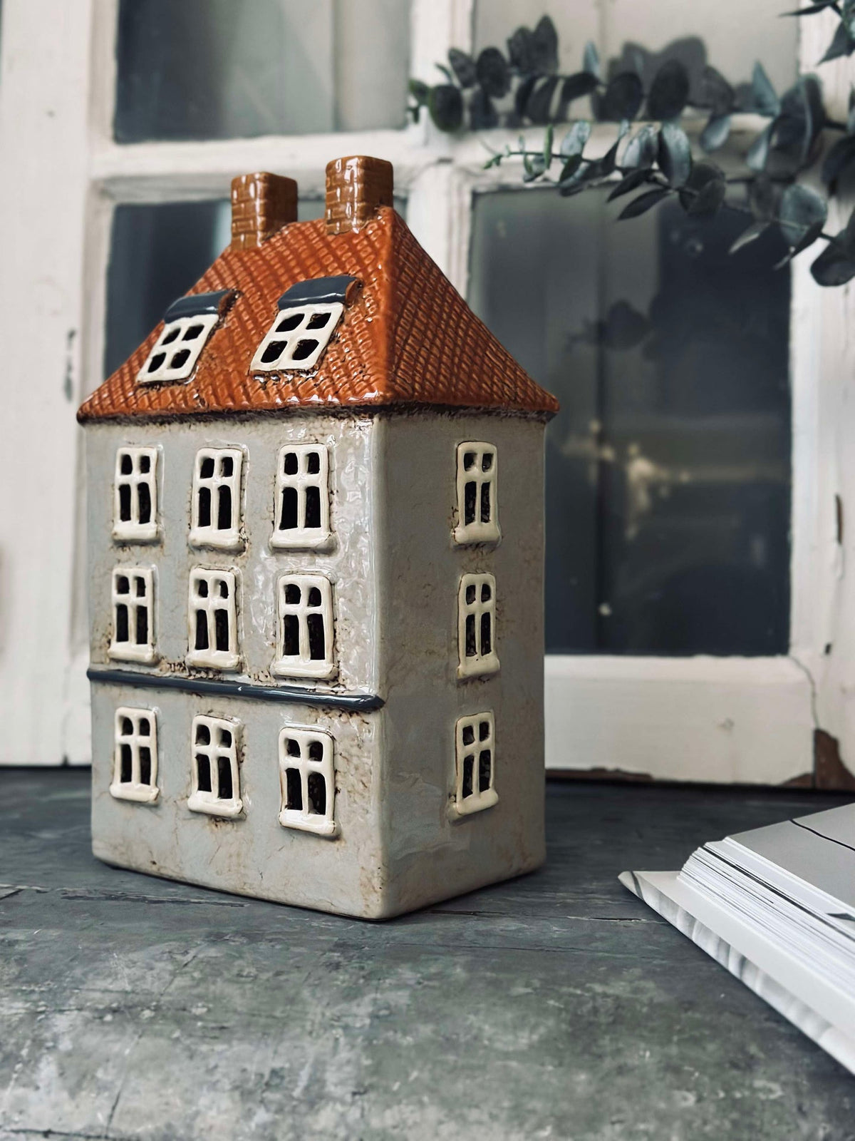 Maison lumineuse en céramique - Beige