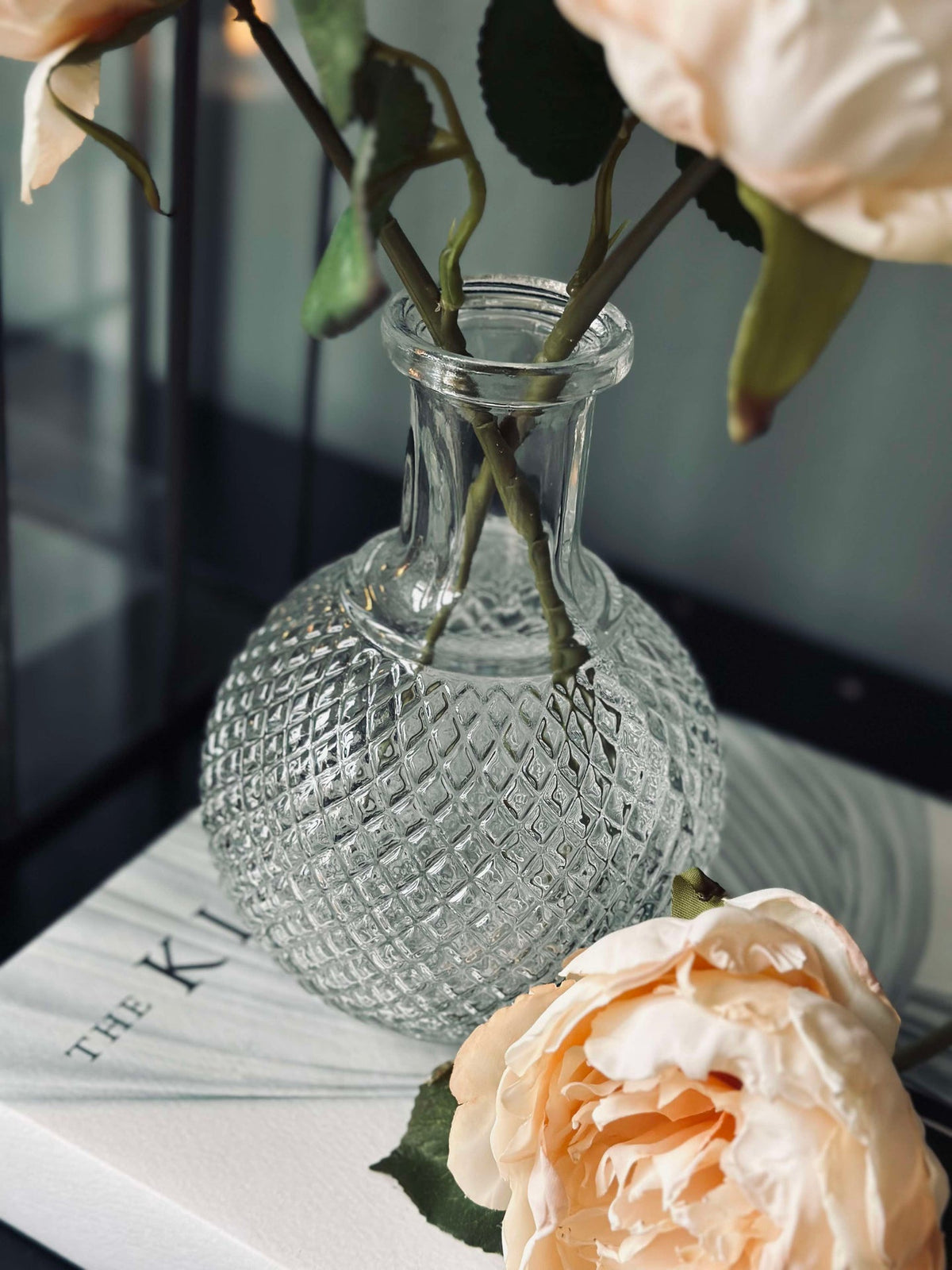 Fleur en soie pivoine crème