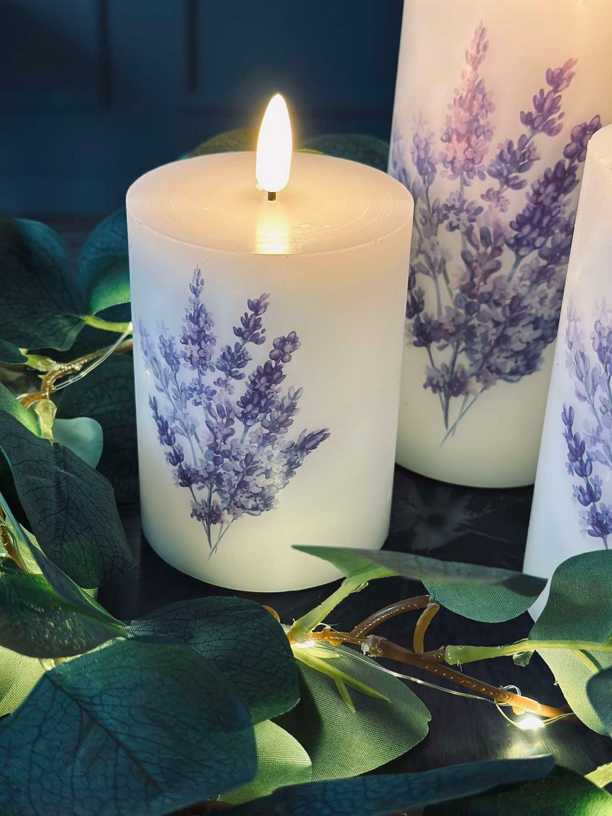 LED FLORA Lavande – Lot de 3 et télécommande