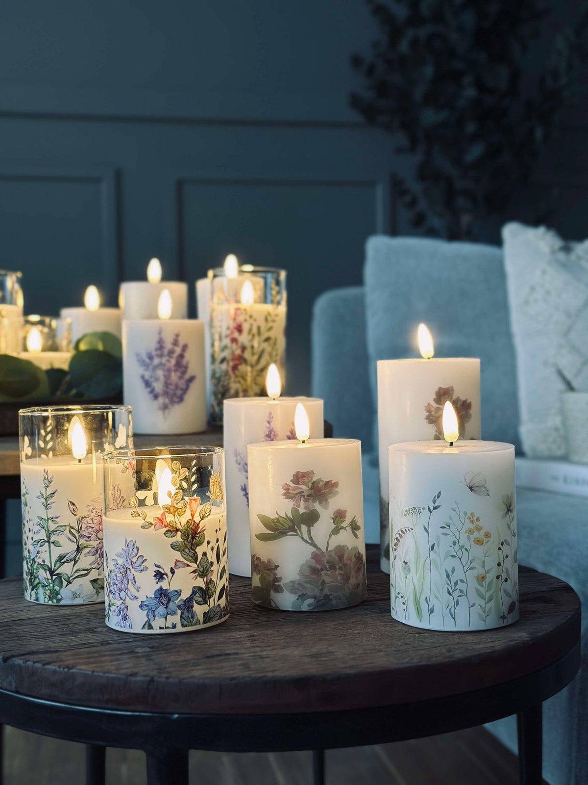 Bloc LED FLORA – Lot de 3 avec télécommande