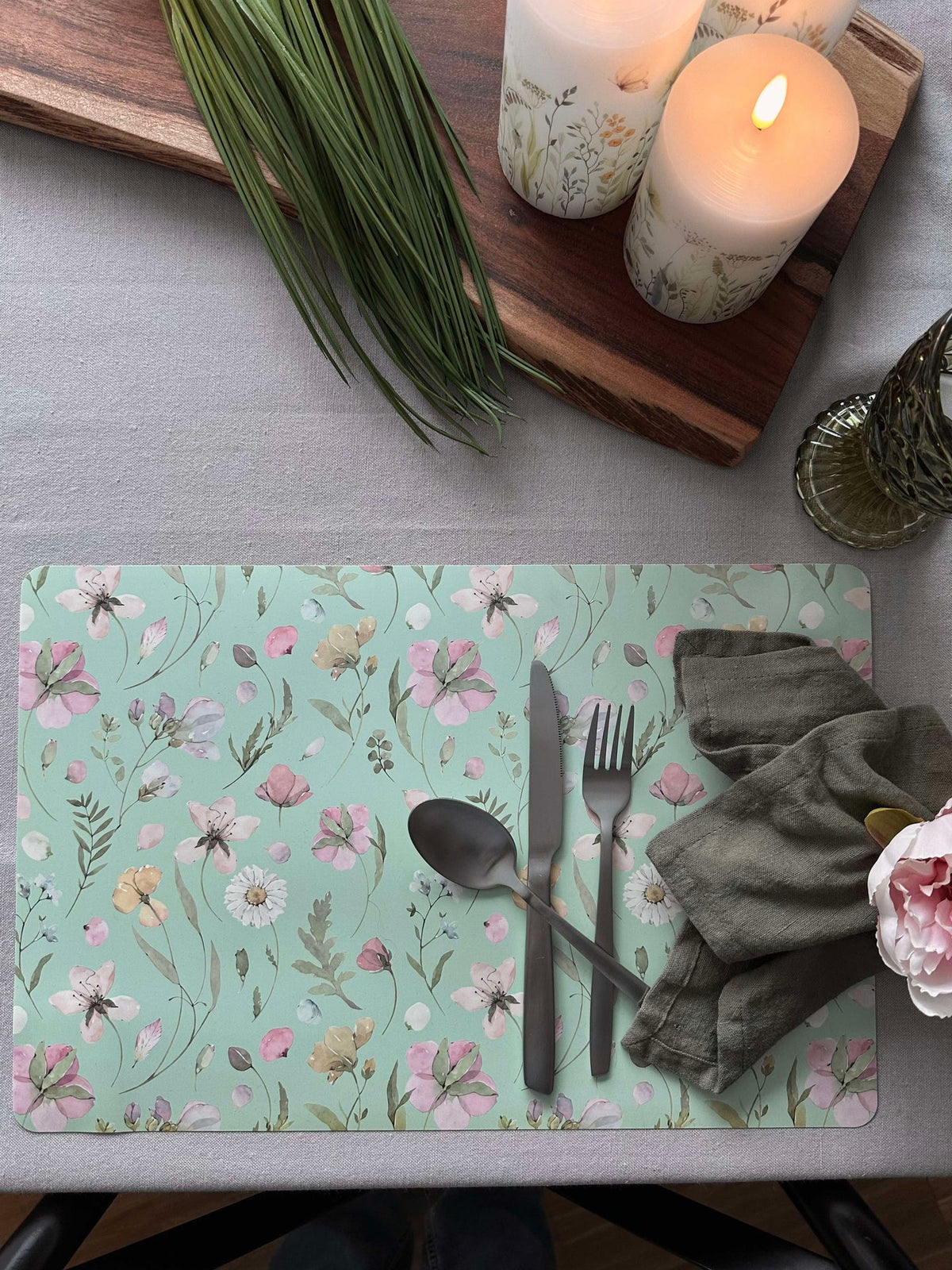 Set de table Flora - Dusty green