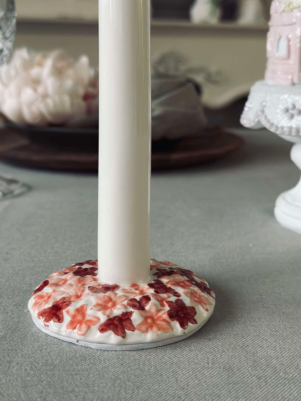 Drapeau en céramique – Dannebrog avec socle rose