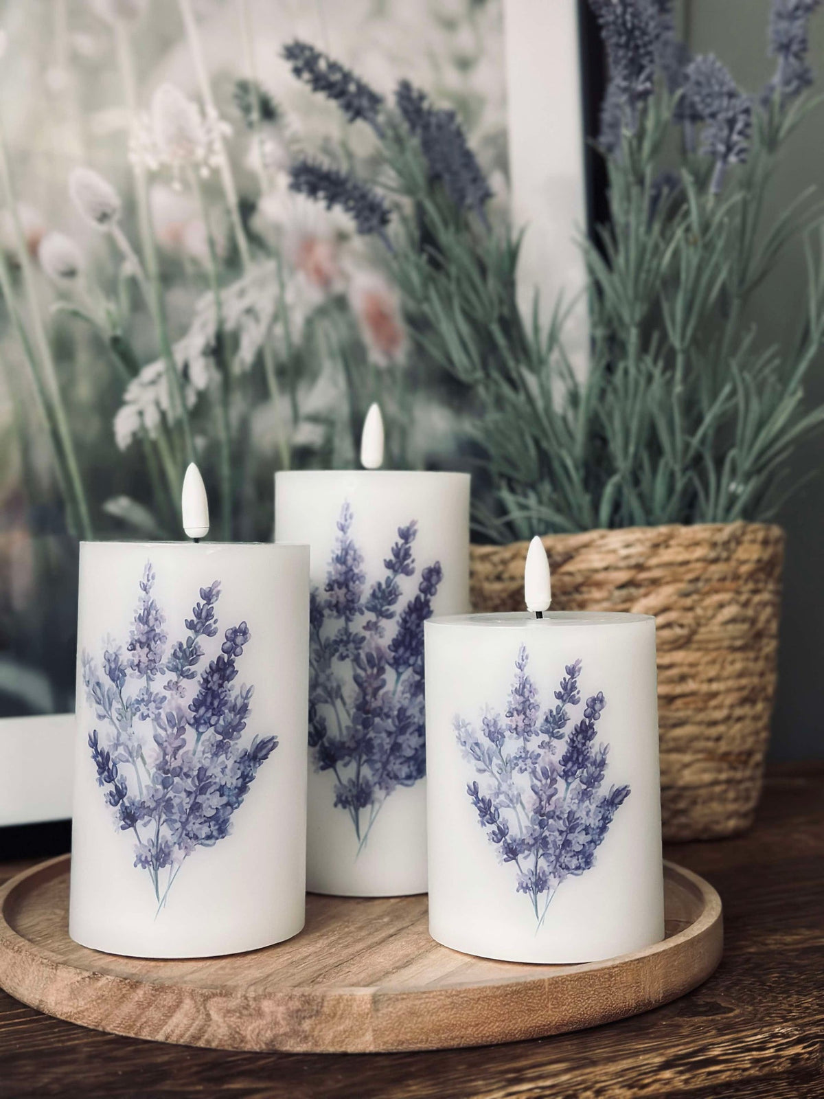 LED FLORA Lavande – Lot de 3 et télécommande