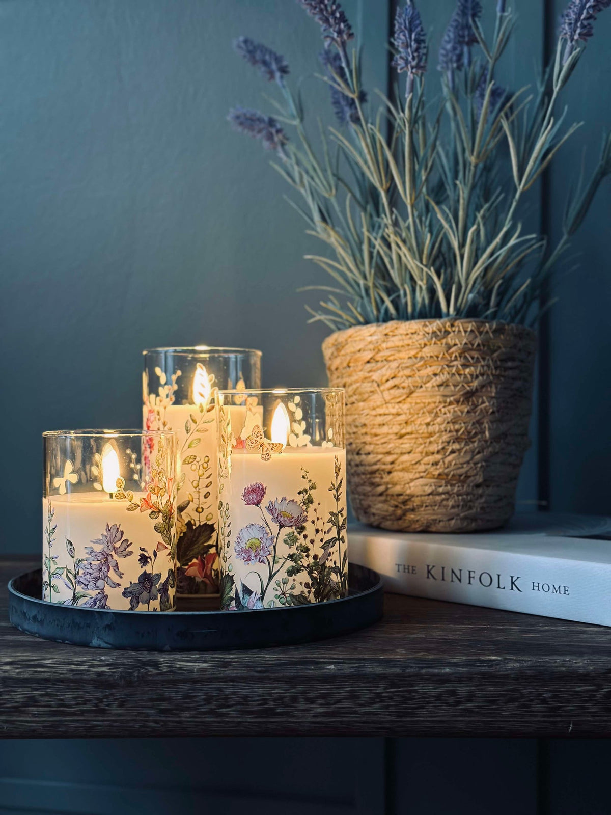 LED FLORA Cylinder – Lot de 3 pièces et télécommande