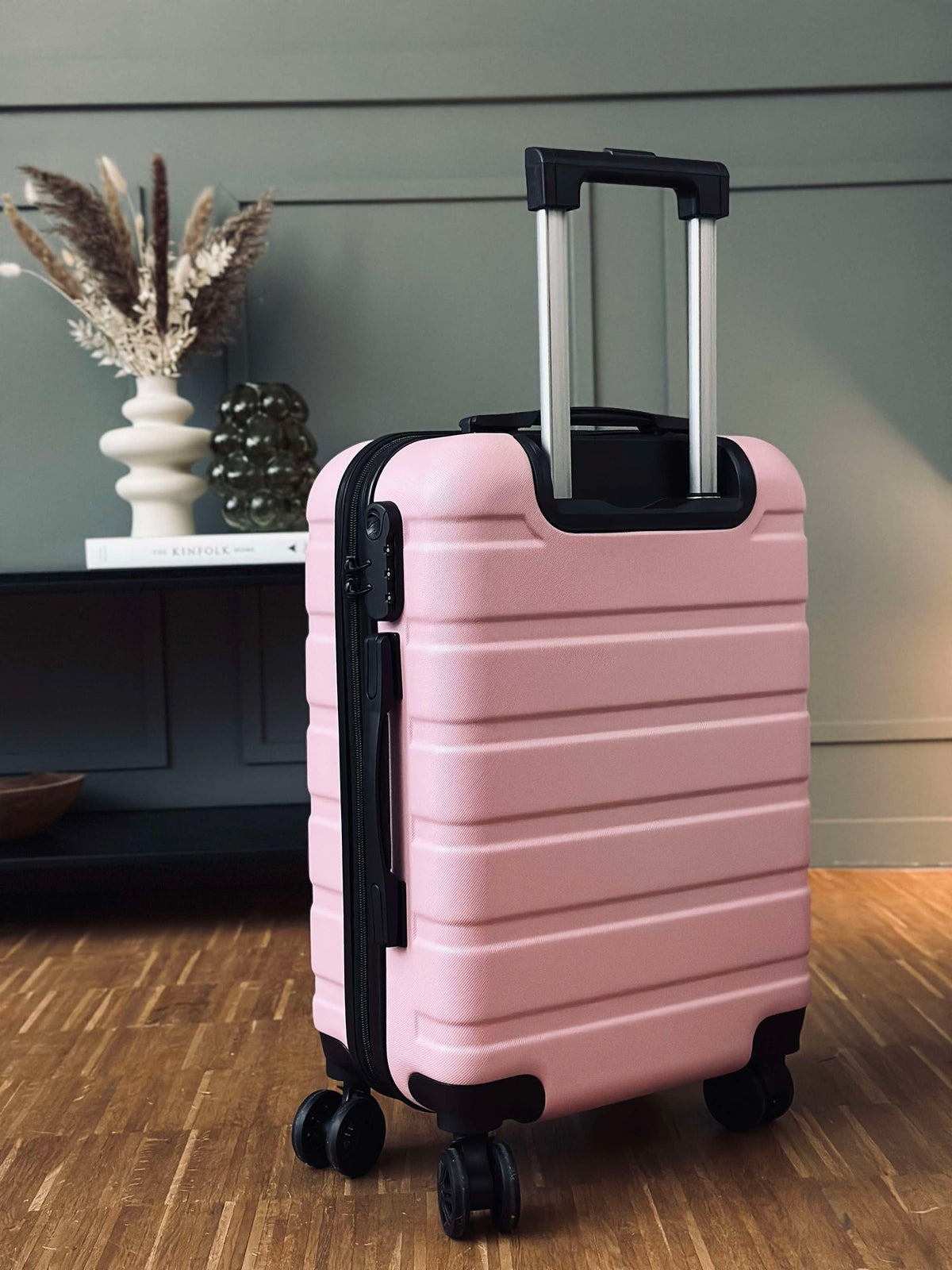 Valise trolley rose légère - approuvée cabine