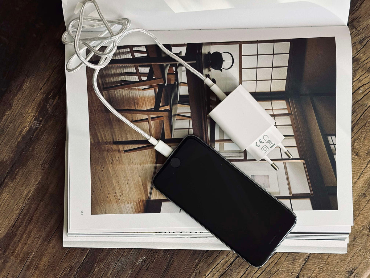 Chargeur USB C + câble en nylon 1 m : USB C vers USB C