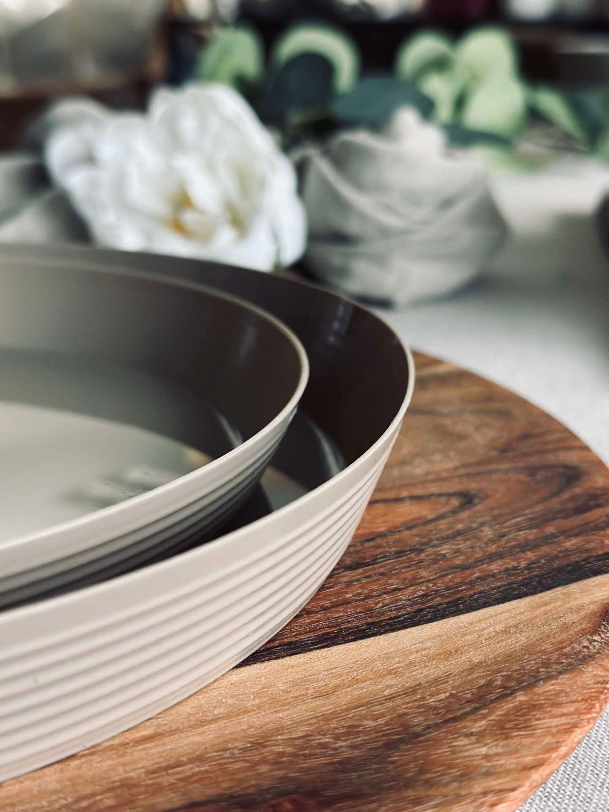 Assiette Norma 20 cm - Mocca 2 pièces