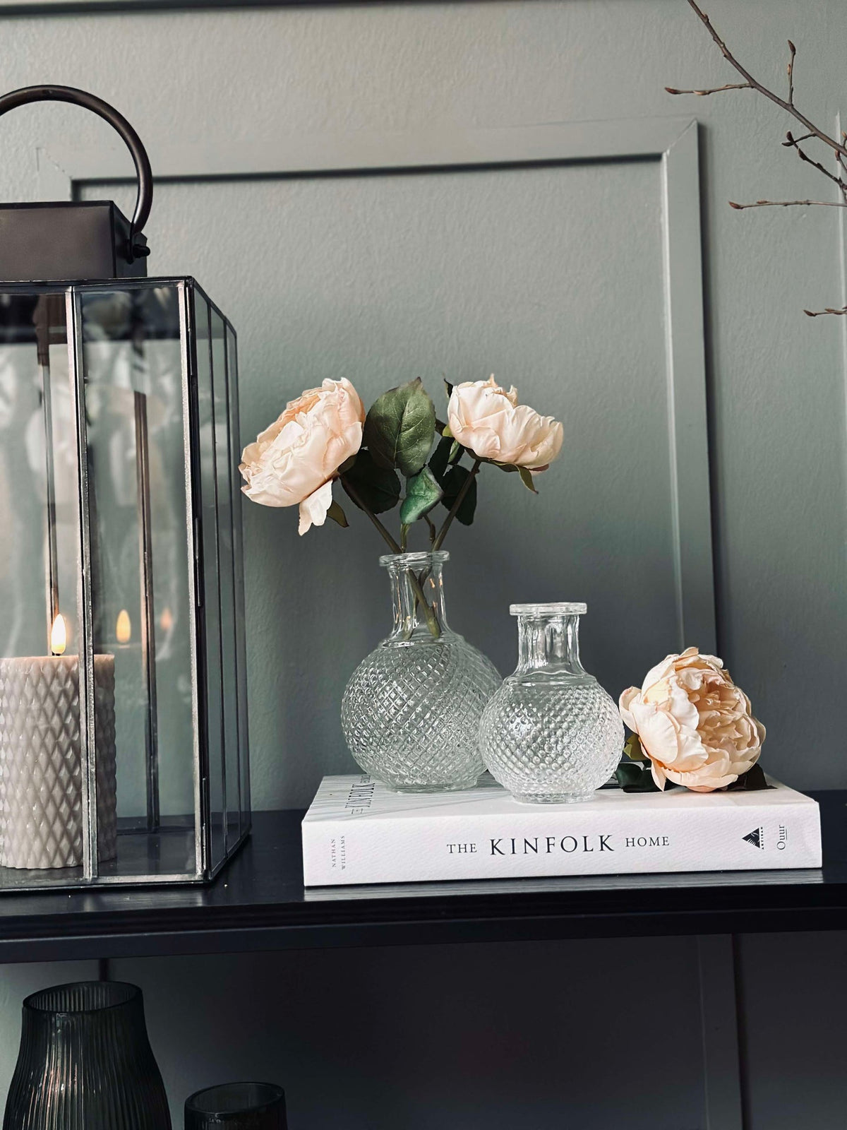 Fleur en soie pivoine crème