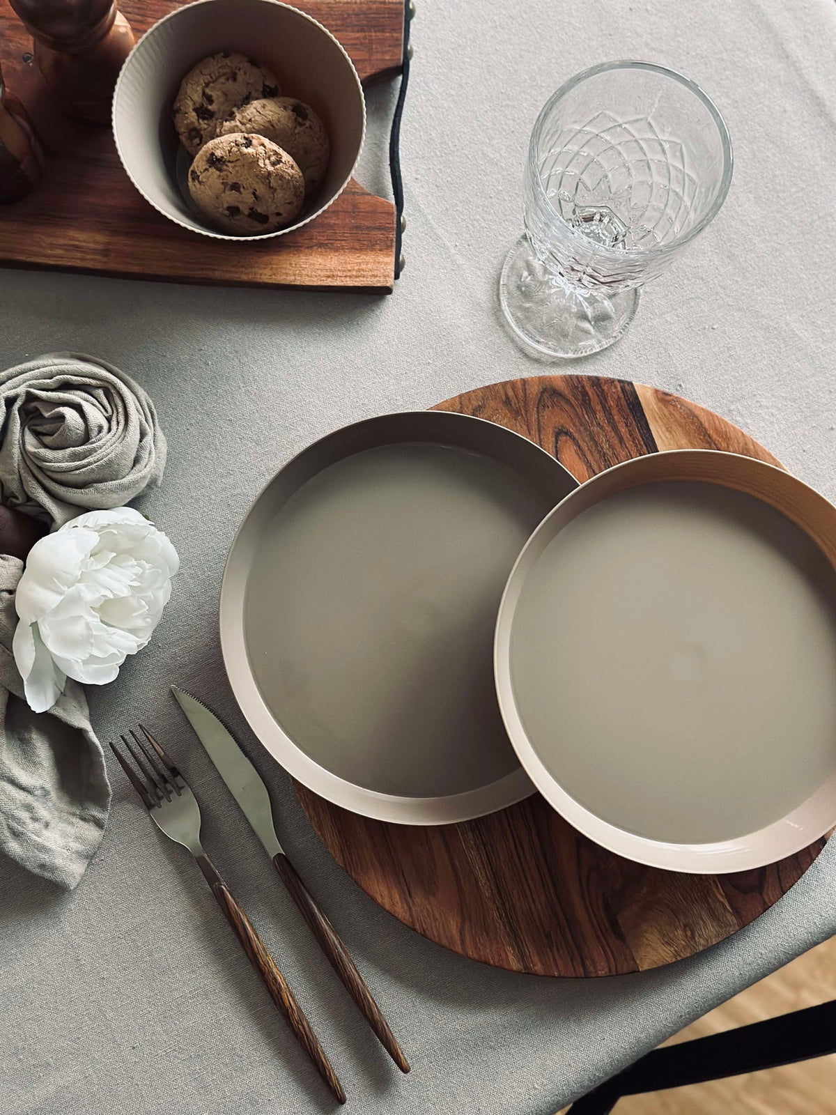 Assiette Norma 20 cm - Mocca 2 pièces