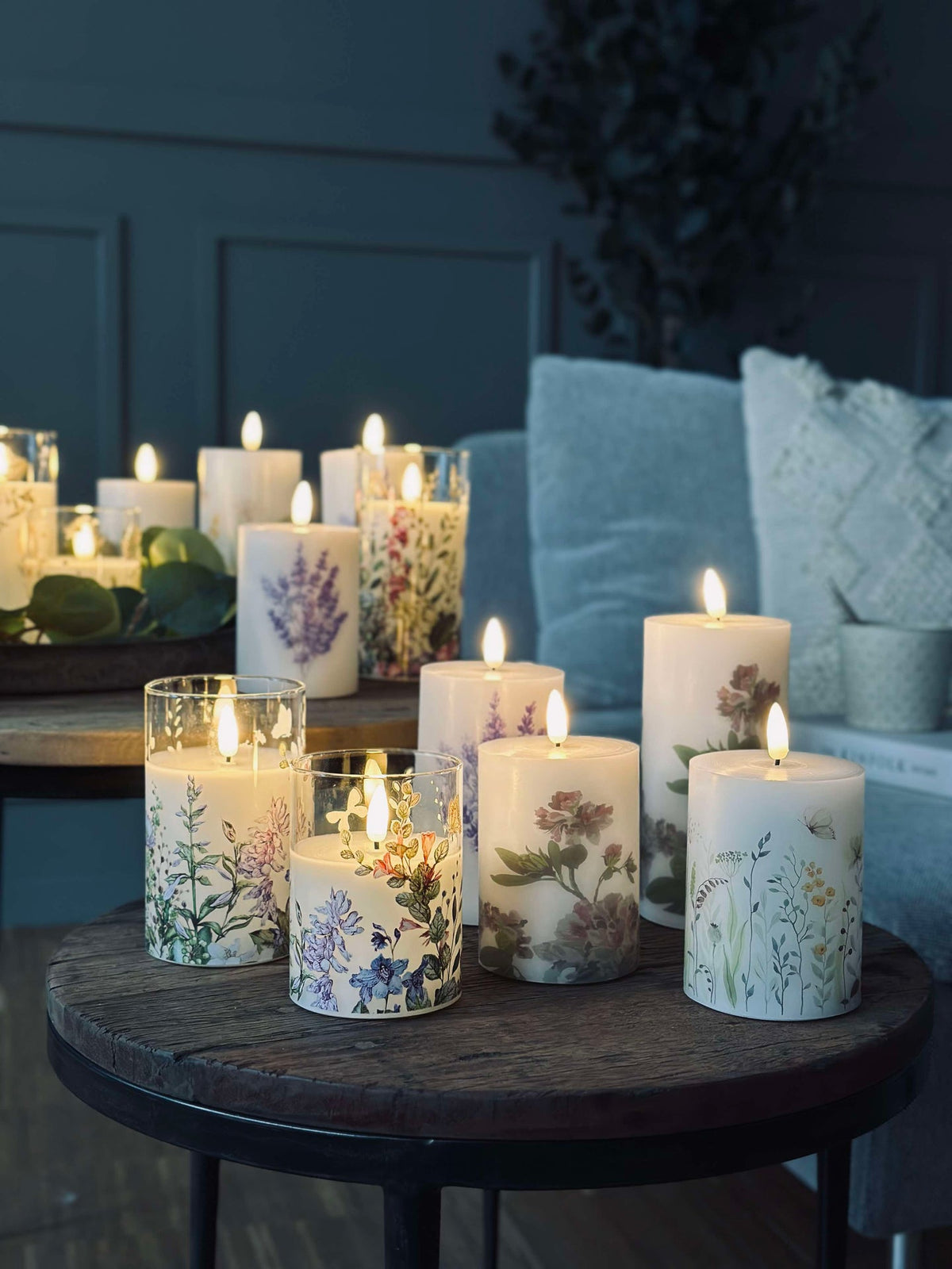 Bloc LED FLORA – Lot de 3 avec télécommande