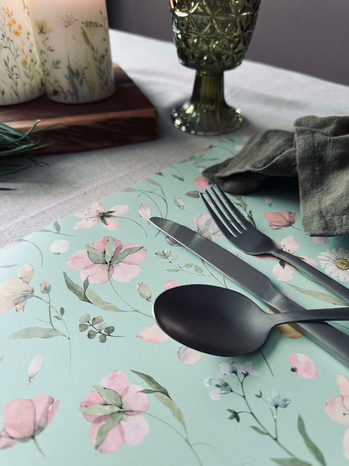 Set de table Flora - Dusty green