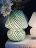 Mushroom Large - Verre soufflé bouche vert