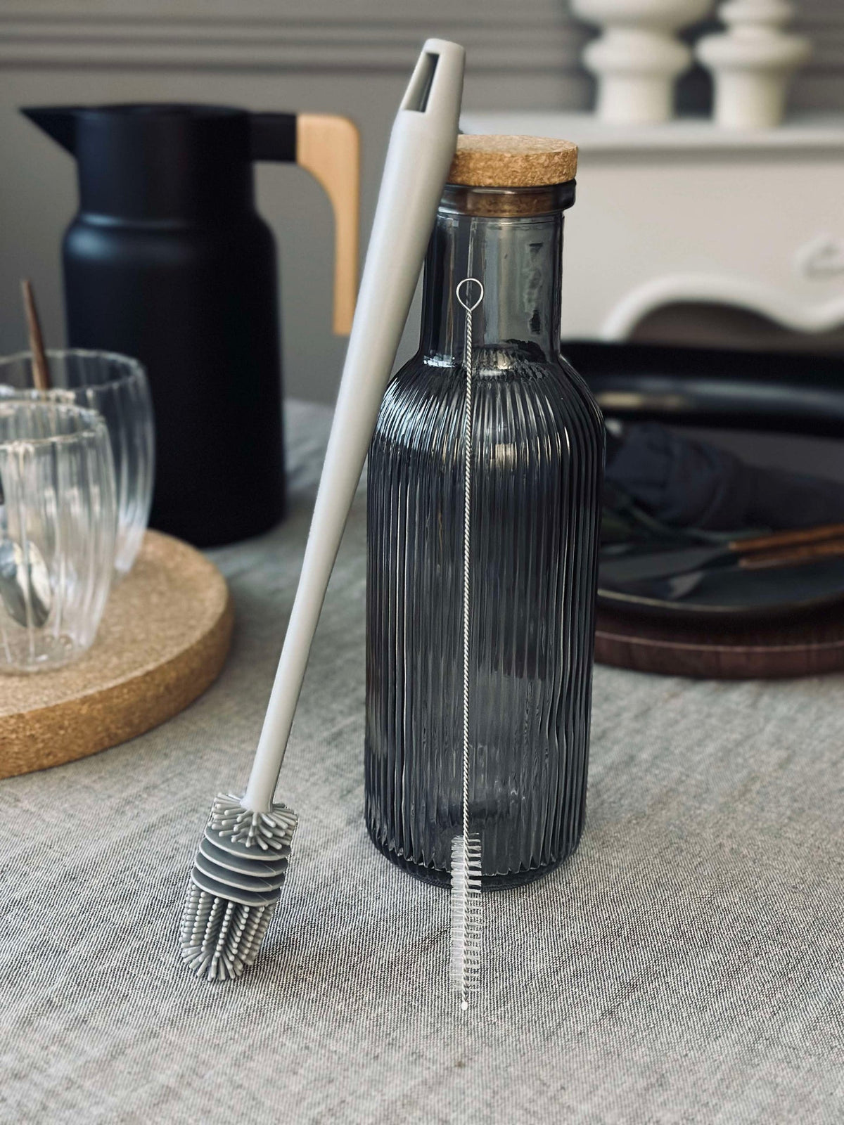 Set de brosses de lavage pour bouteilles et pailles