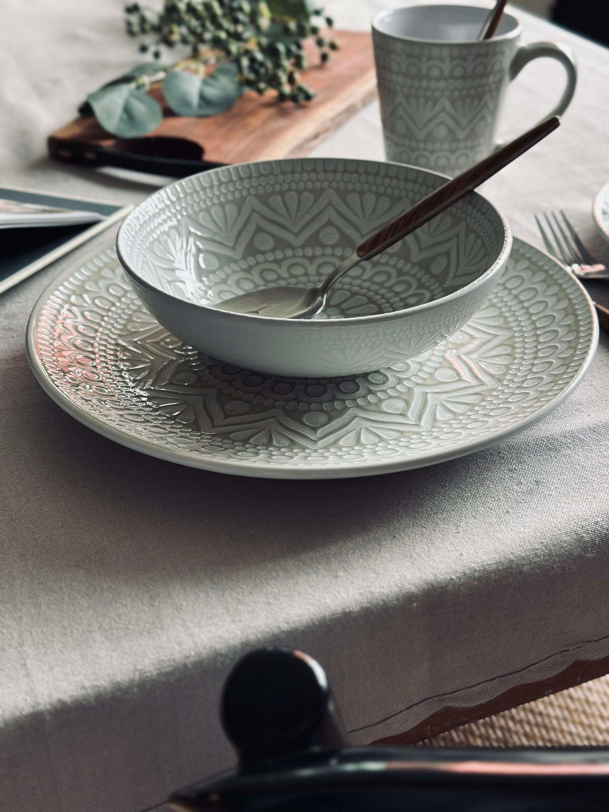 Assiette India Stonewear 27 cm - Beige