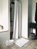 Ensemble de salle de bains : rideau de douche & tapis de bain / Blanc