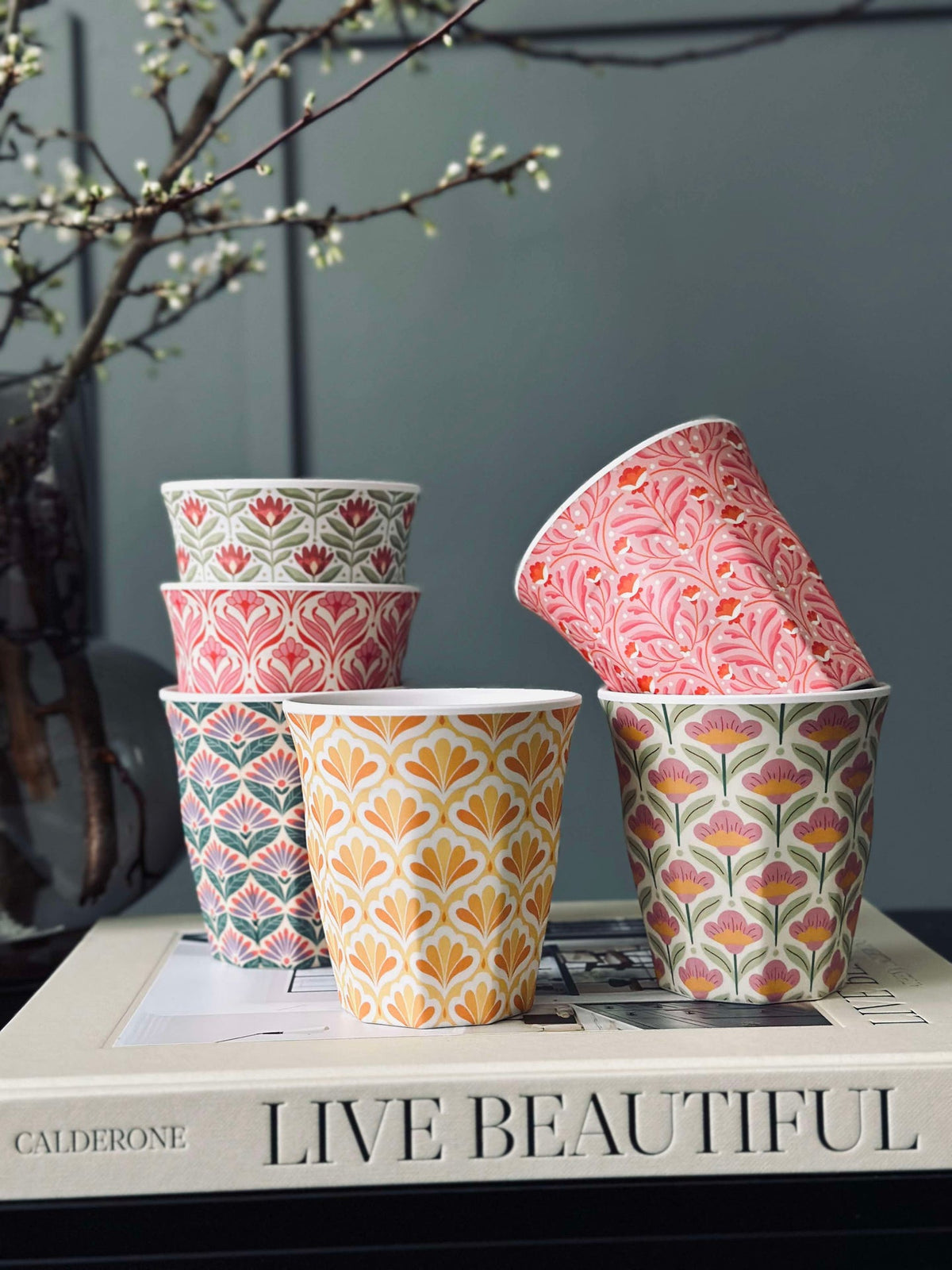 Tasse Happiness Mélamine - Mix de couleurs