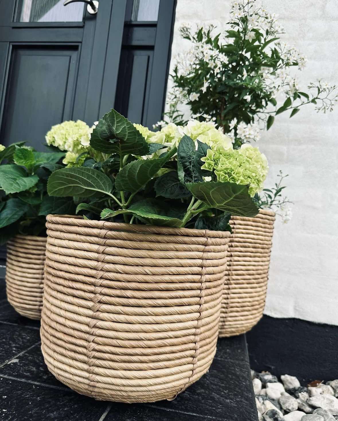 Paniers à plantes RATTAN BIG - Lot de 3 tailles