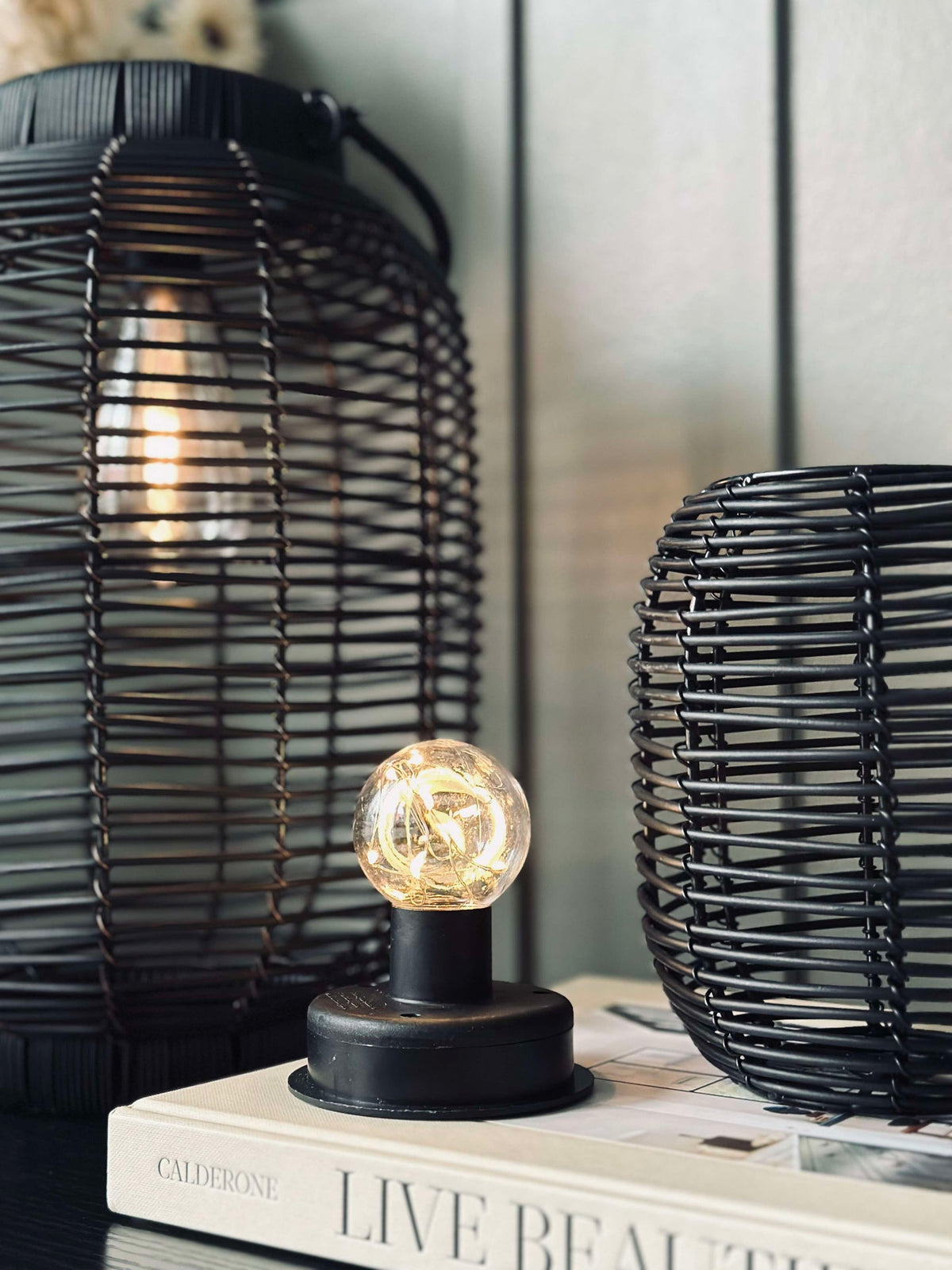 Lanterne sur piquet Black - Solar