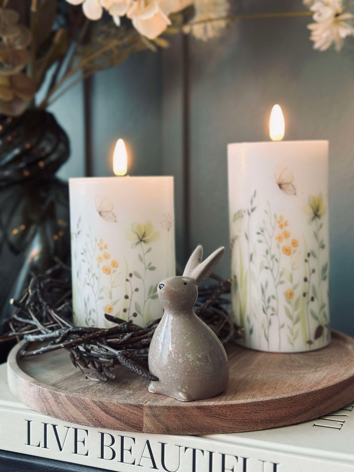 Lapin de Pâques - céramique beige