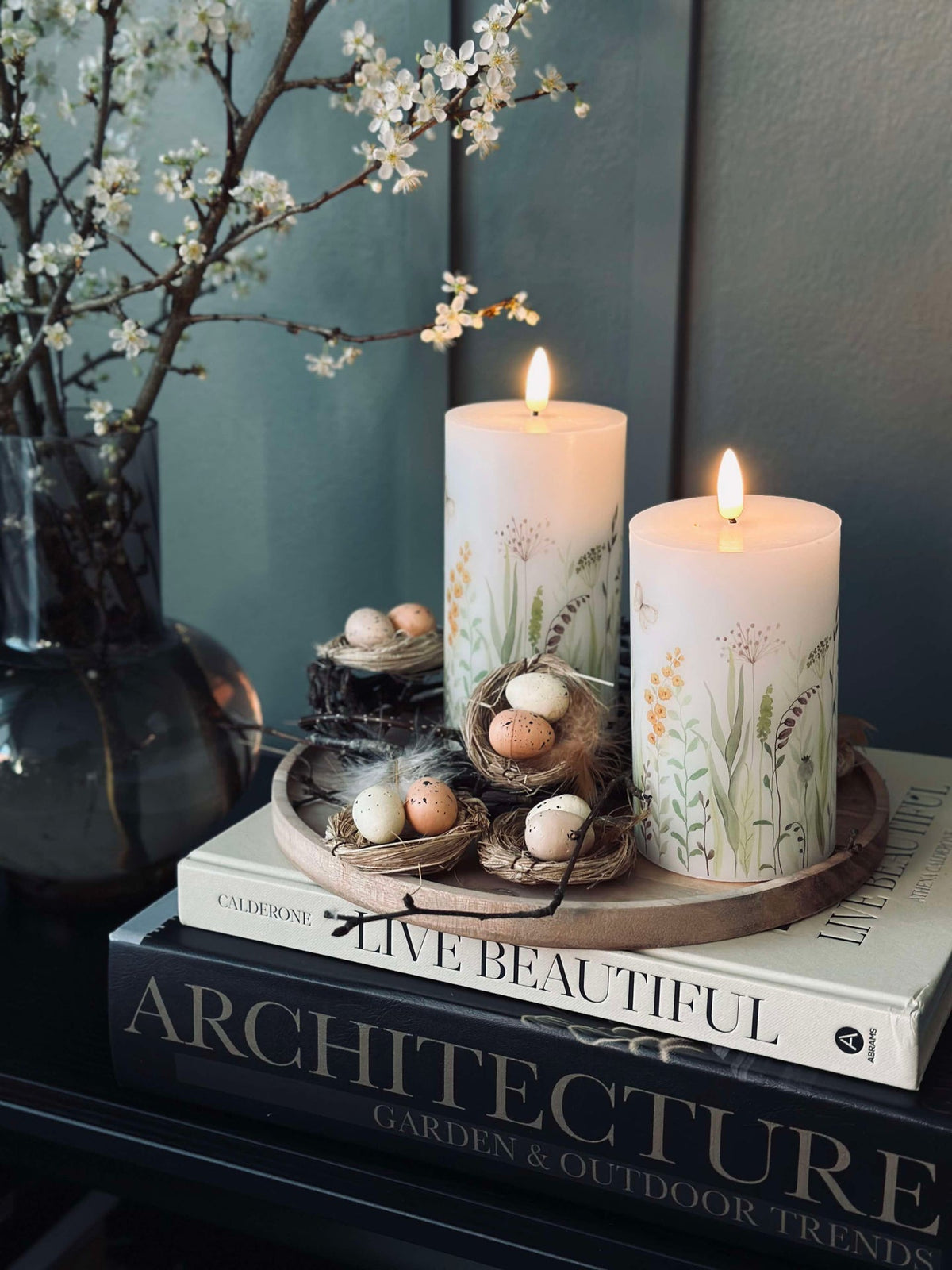 Lot de 6 nids avec œufs de Pâques - Décoration de table
