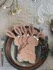 Porte-couverts lapin marron - Lot de 4 pièces