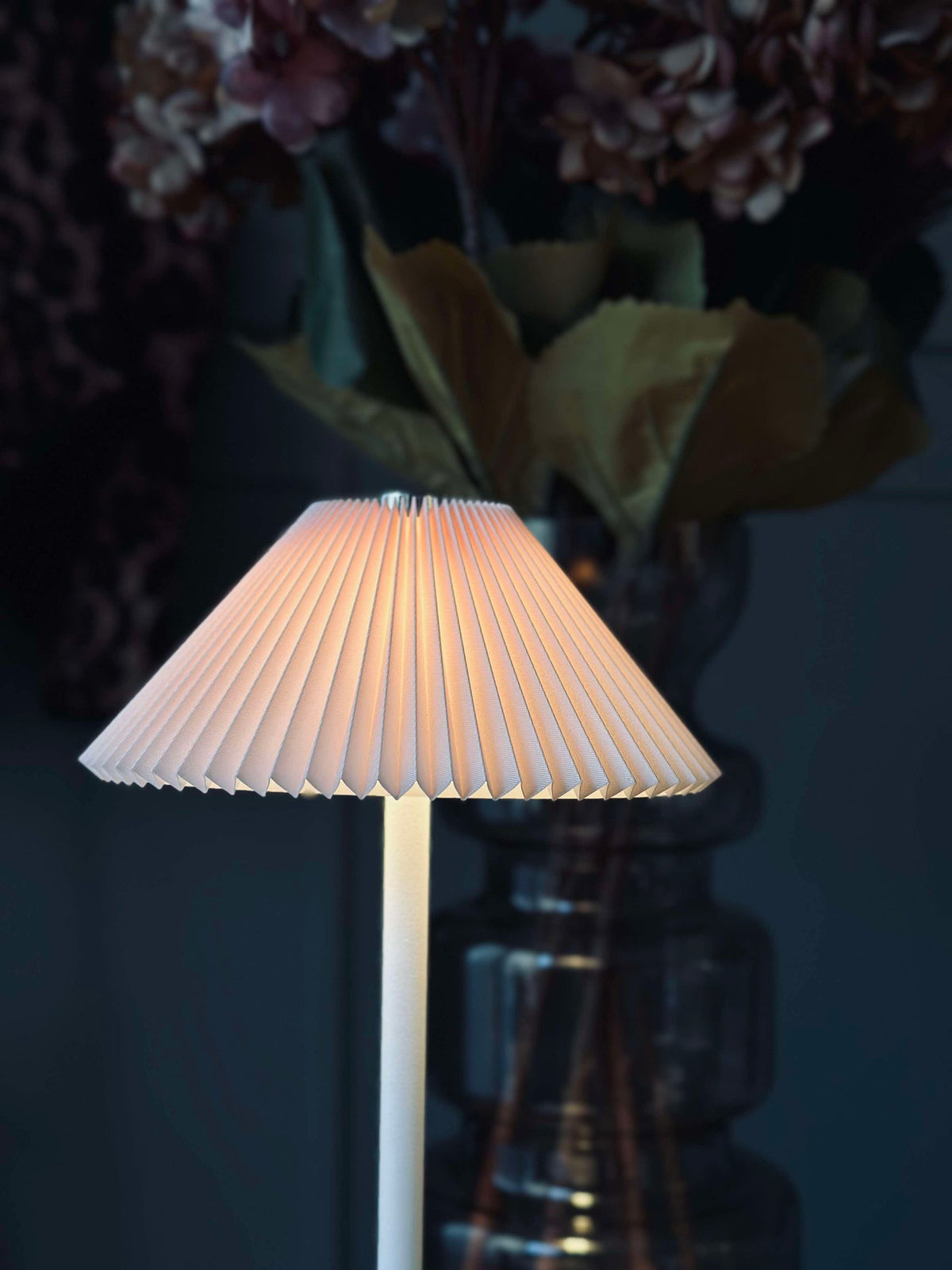 Lampe de table à poser Touch Plissé - Rose
