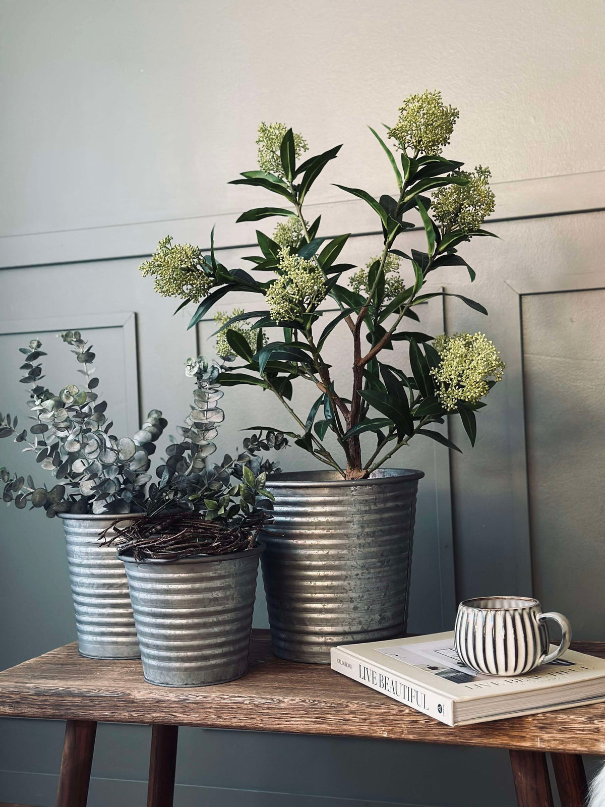 Cache-pots Zinc - Lot de 3 pièces