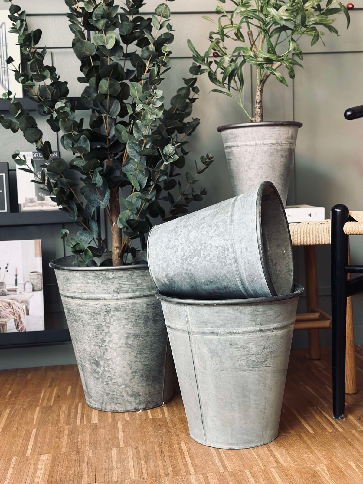 Cache-pot Zinc - Lot de 4