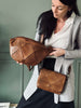 Sac crossover exclusif tressé à la main - Cognac