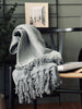 Plaid en coton gaufré - Gris