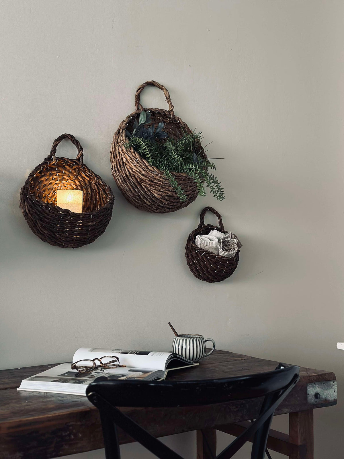 Paniers suspendus - Lot de 3 pcs
