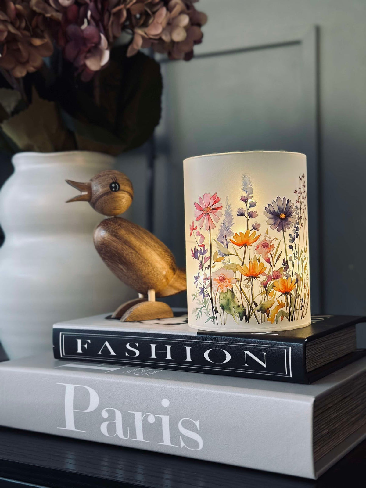 Lampe FLORA - Violet / rose