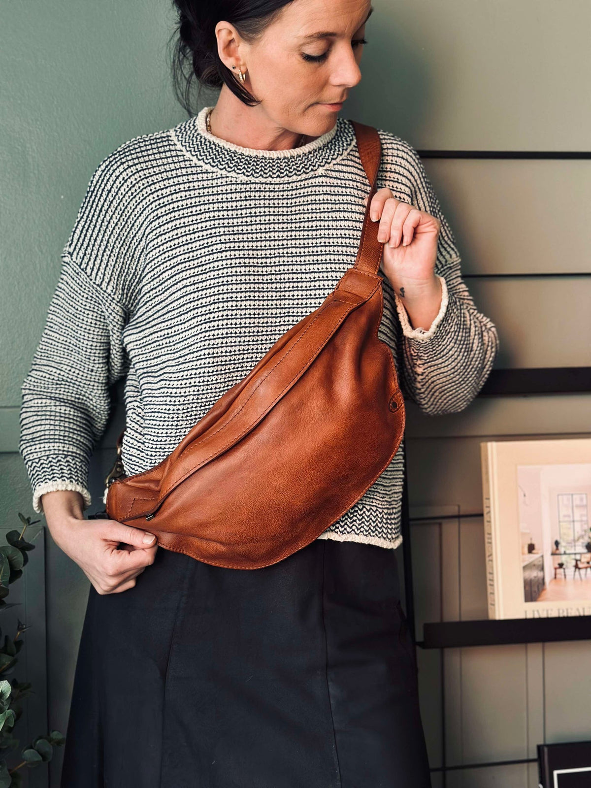 Sac banane Taya Cognac