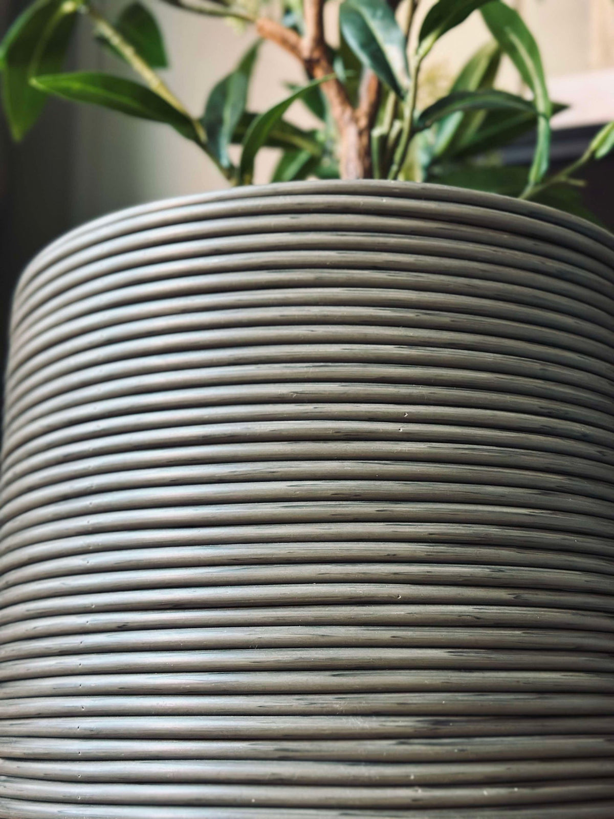Cache-pot gris - Lot de 3 pièces