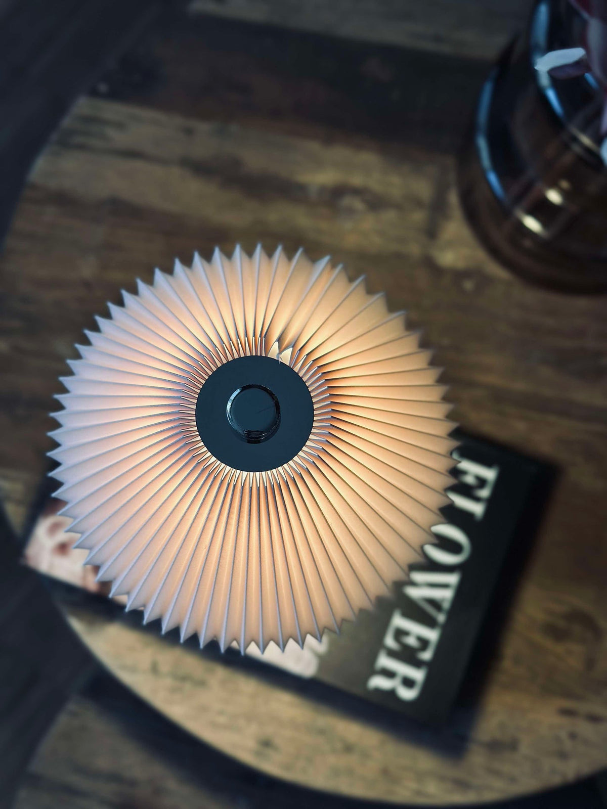 Lampe de table à poser Touch Plissé - Rose