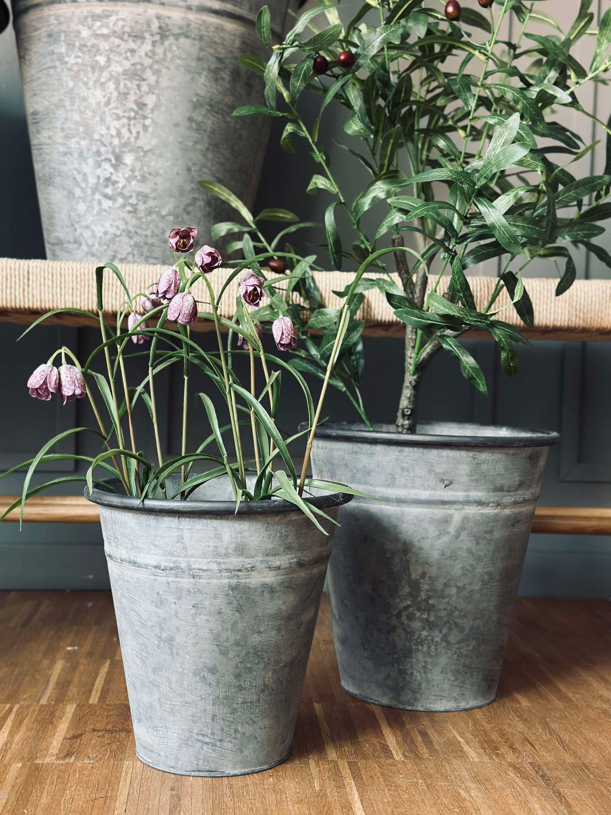 Cache-pot Zinc - Lot de 4
