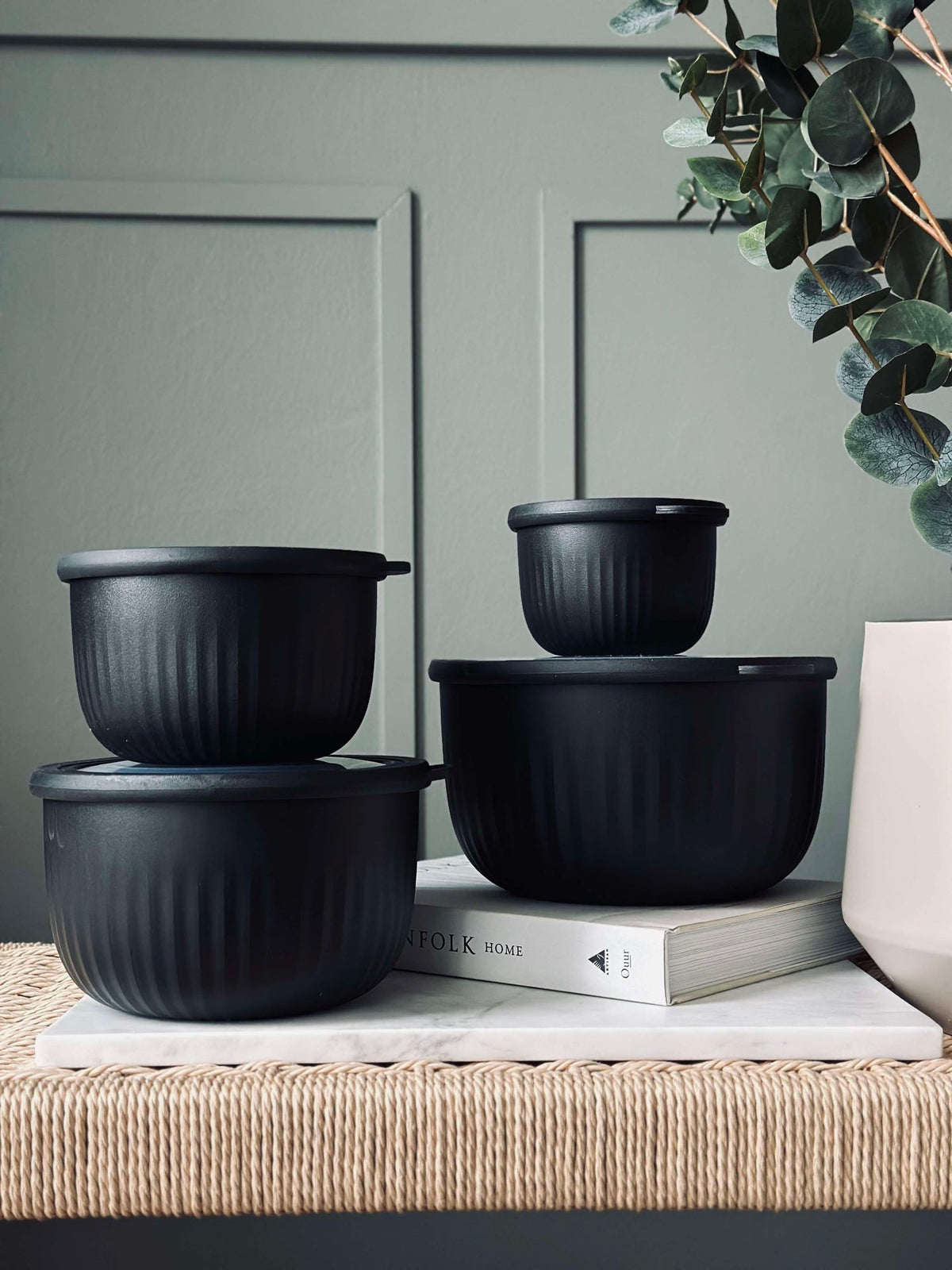 Boîtes de rangement Black – Lot de 4 pièces.