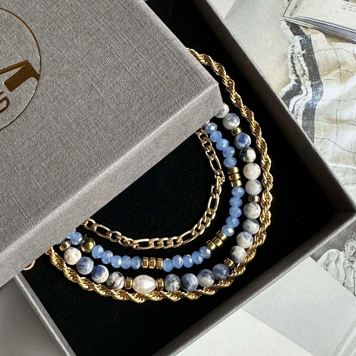 Bracelet Erika Blue - Coffret de 4 bracelets
