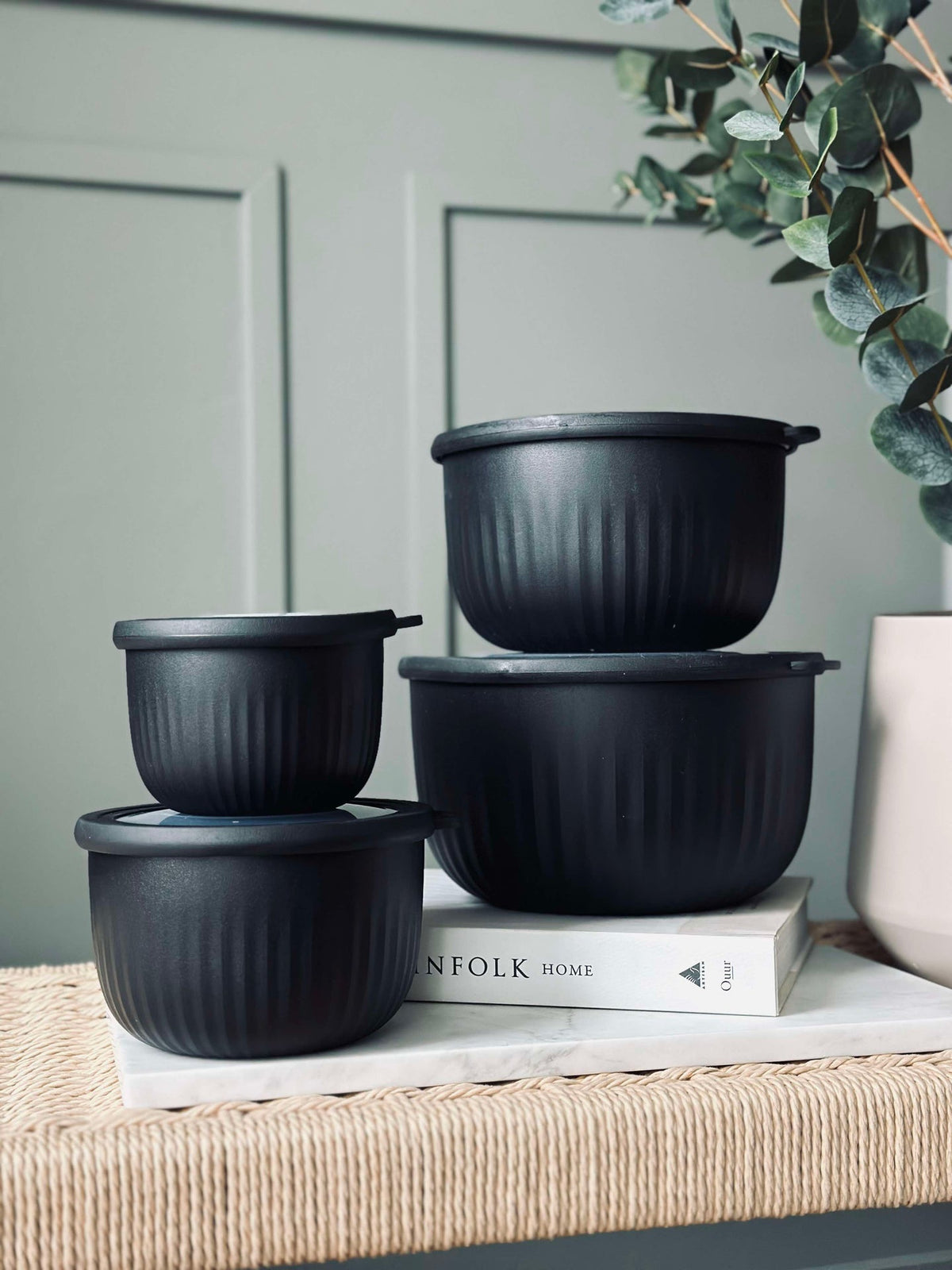 Boîtes de rangement Black – Lot de 4 pièces.