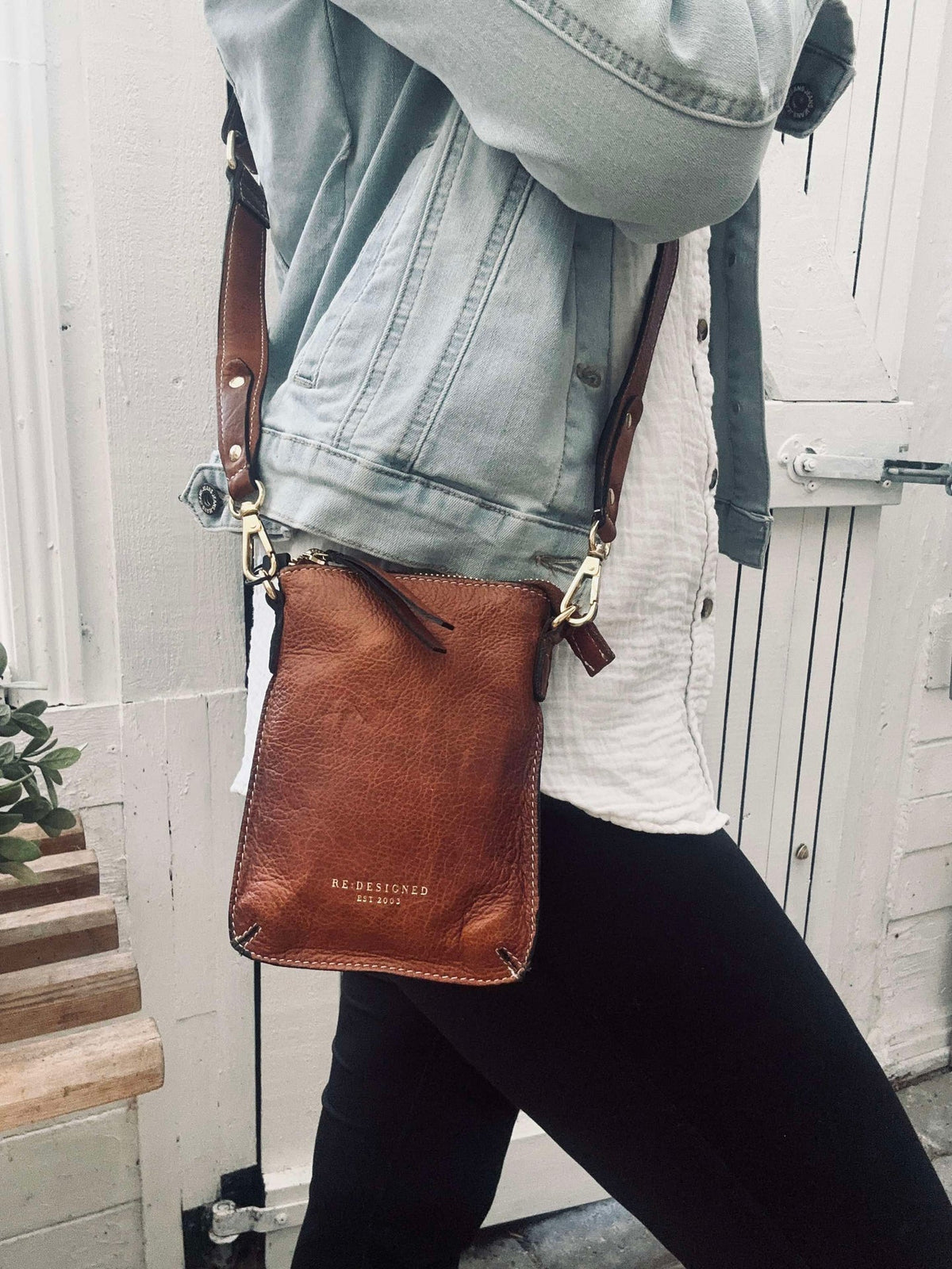 Sac bandoulière crossover - Nava Walnut