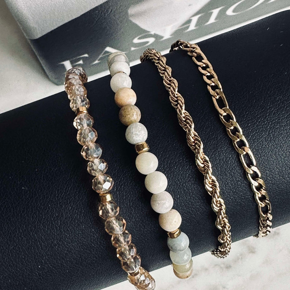 Bracelet Erika Nature - Ensemble de 4 bracelets