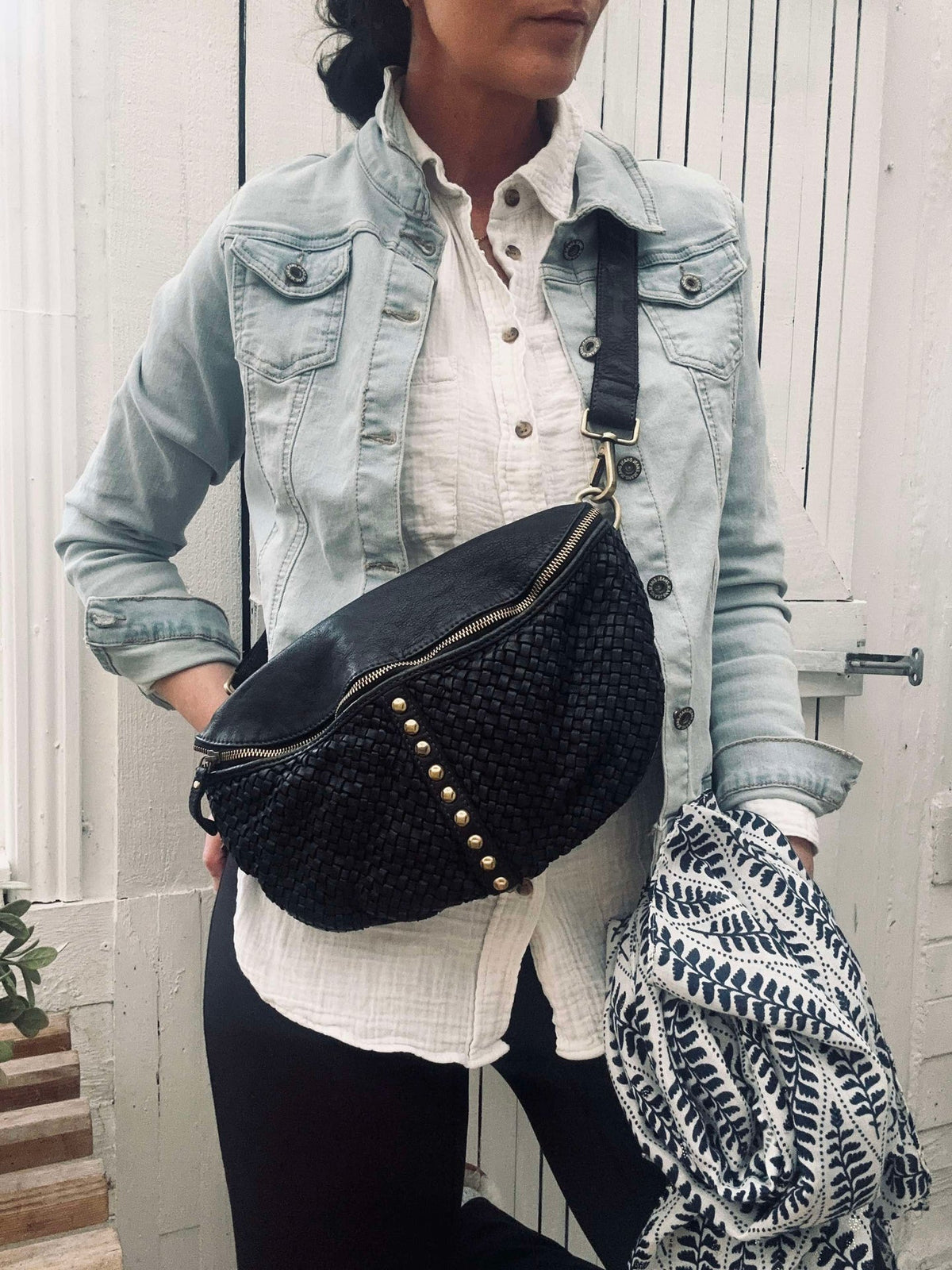 Écharpe Denim / White