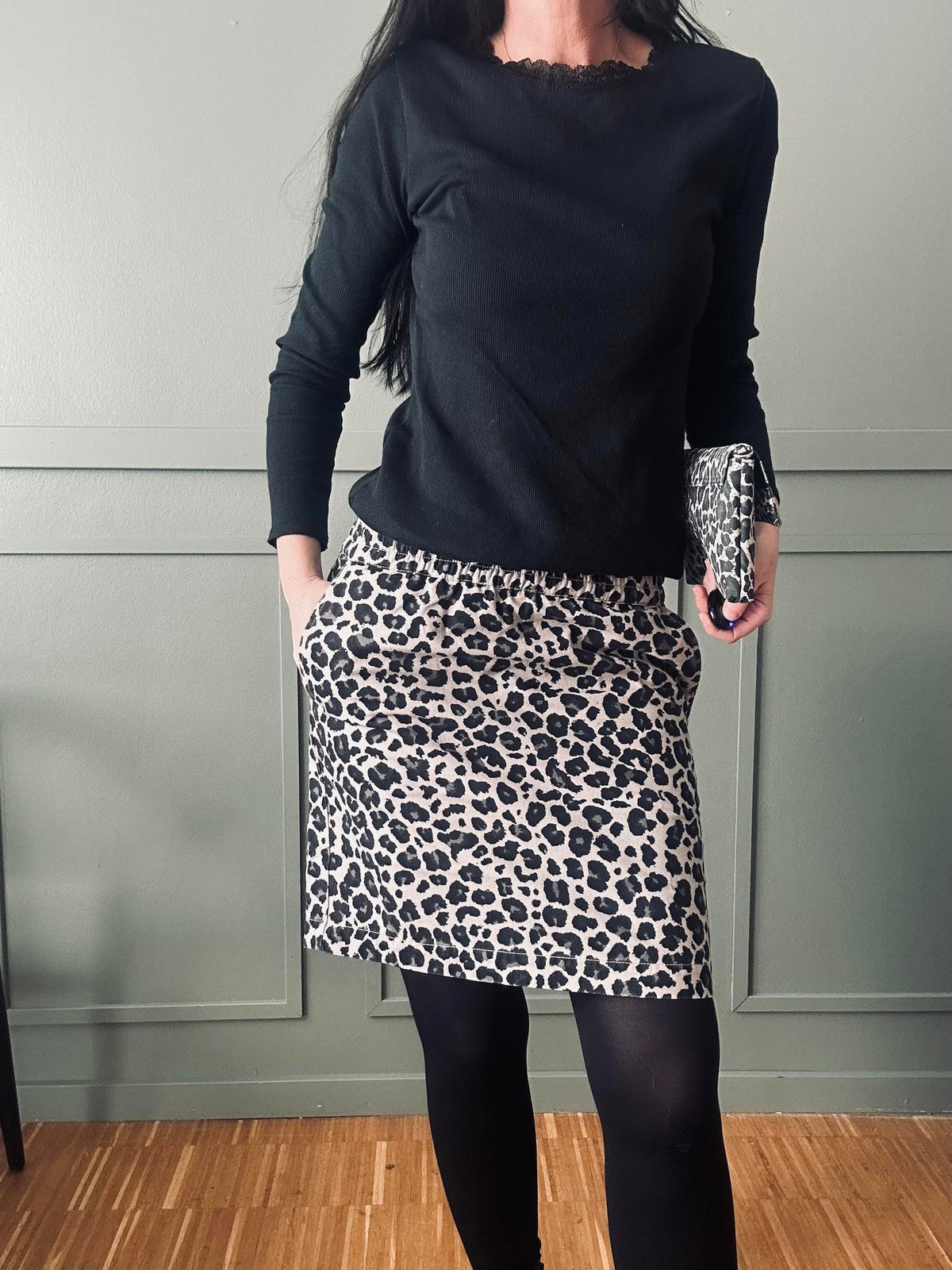 Jupe Jane Leopard Grey