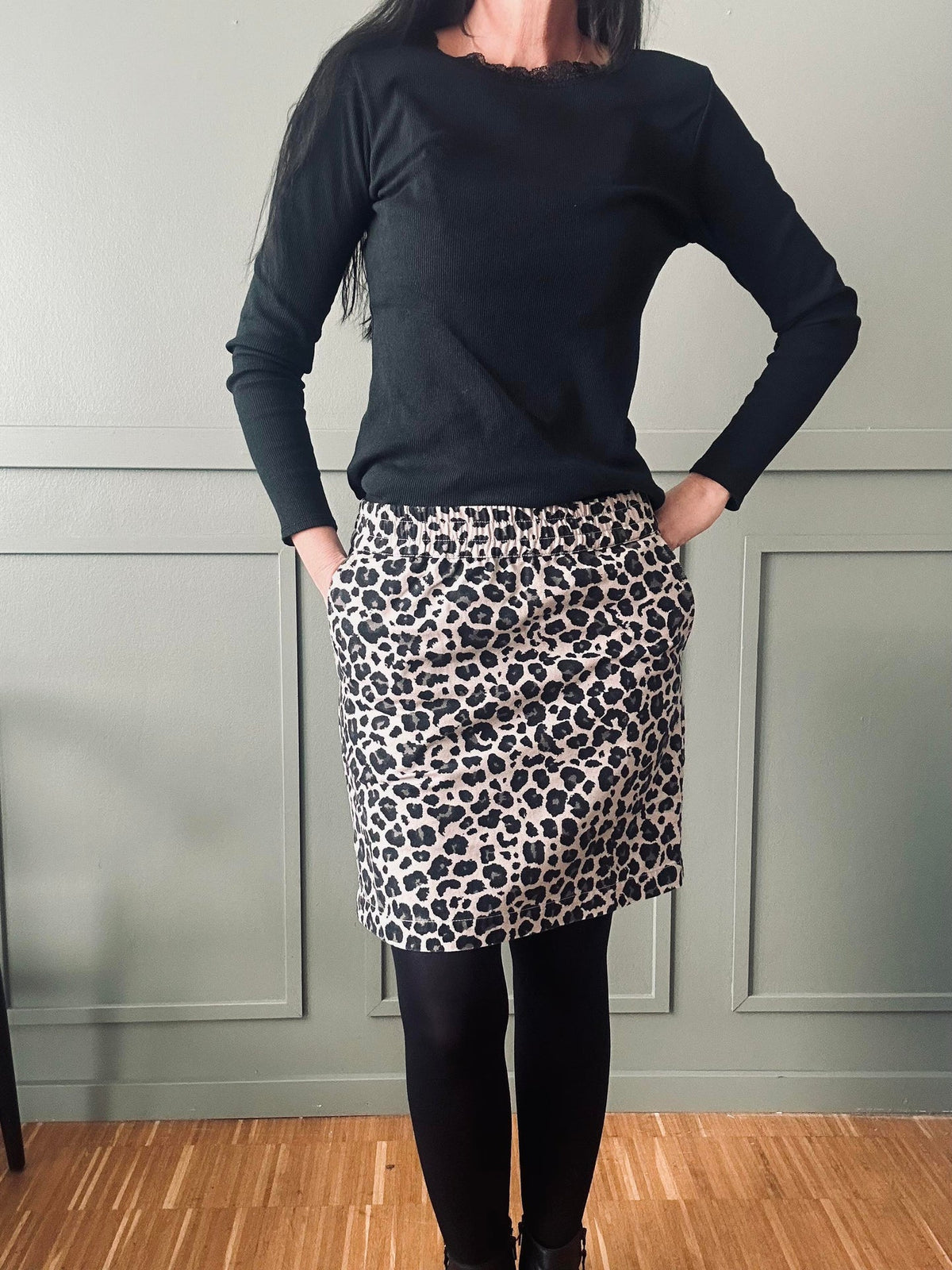 Jupe Jane Leopard Grey